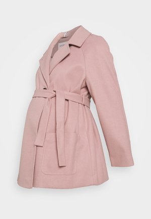 SHORT BELTED WRAP COAT - Talvitakki - pink