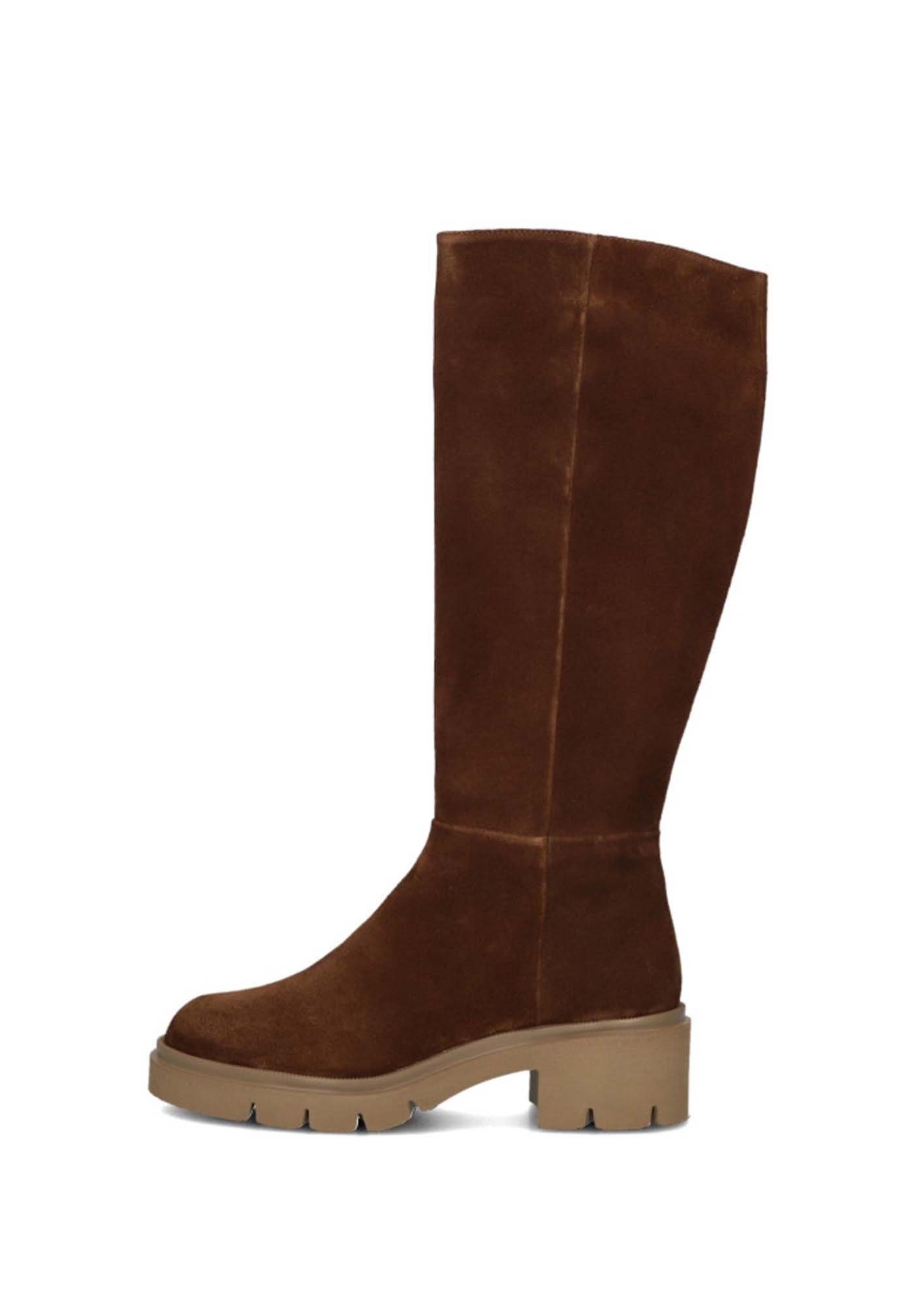 Softwaves Plateaulaarzen suede chocolate/bruin - Main Image