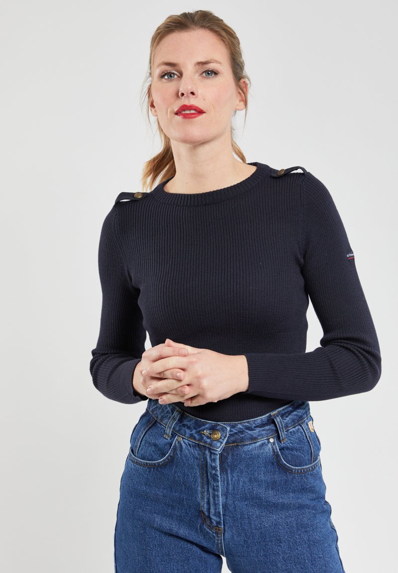 Pull Marinière Femme Armor Lux - 10 Couleurs Dégradé - 100% Coton - Col Bateau - Manches 3/4 - 2