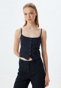 CROP - Top - dark blue