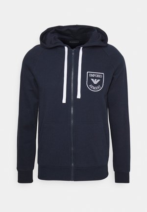 Sweat à capuche zippé - marine