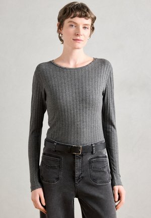 ROUND NECK LONG SLEEVE - Μπλούζα με μακριά μανίκια - warm granite melange