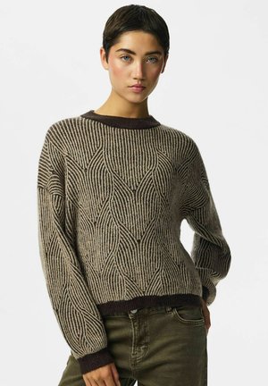 Pieces, STRICKPULLOVER PCJENNA - Pullover - hot fudge