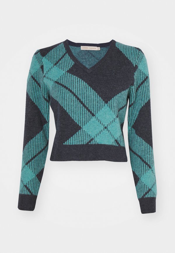 BREA V NECK - Jumper - teal3