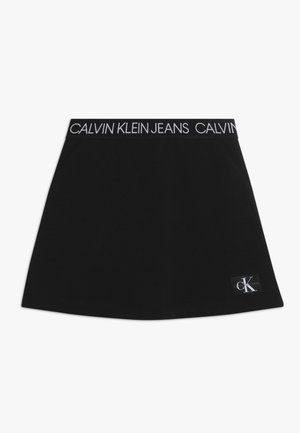 LOGO WAISTBAND SKIRT - Jupe trapèze - black