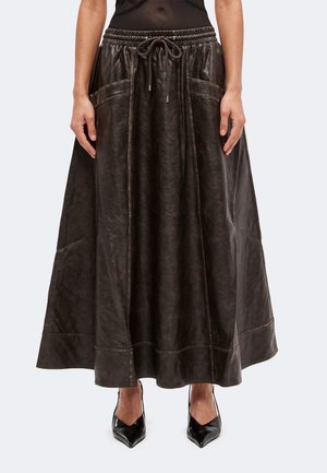 Topshop, TSSISSI POCKETS SKIRT - Дълга пола - chocolate brown