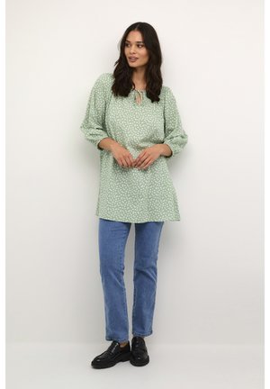 BPTAMARA 3/4 SLEEVE - Tunika - green white flowers