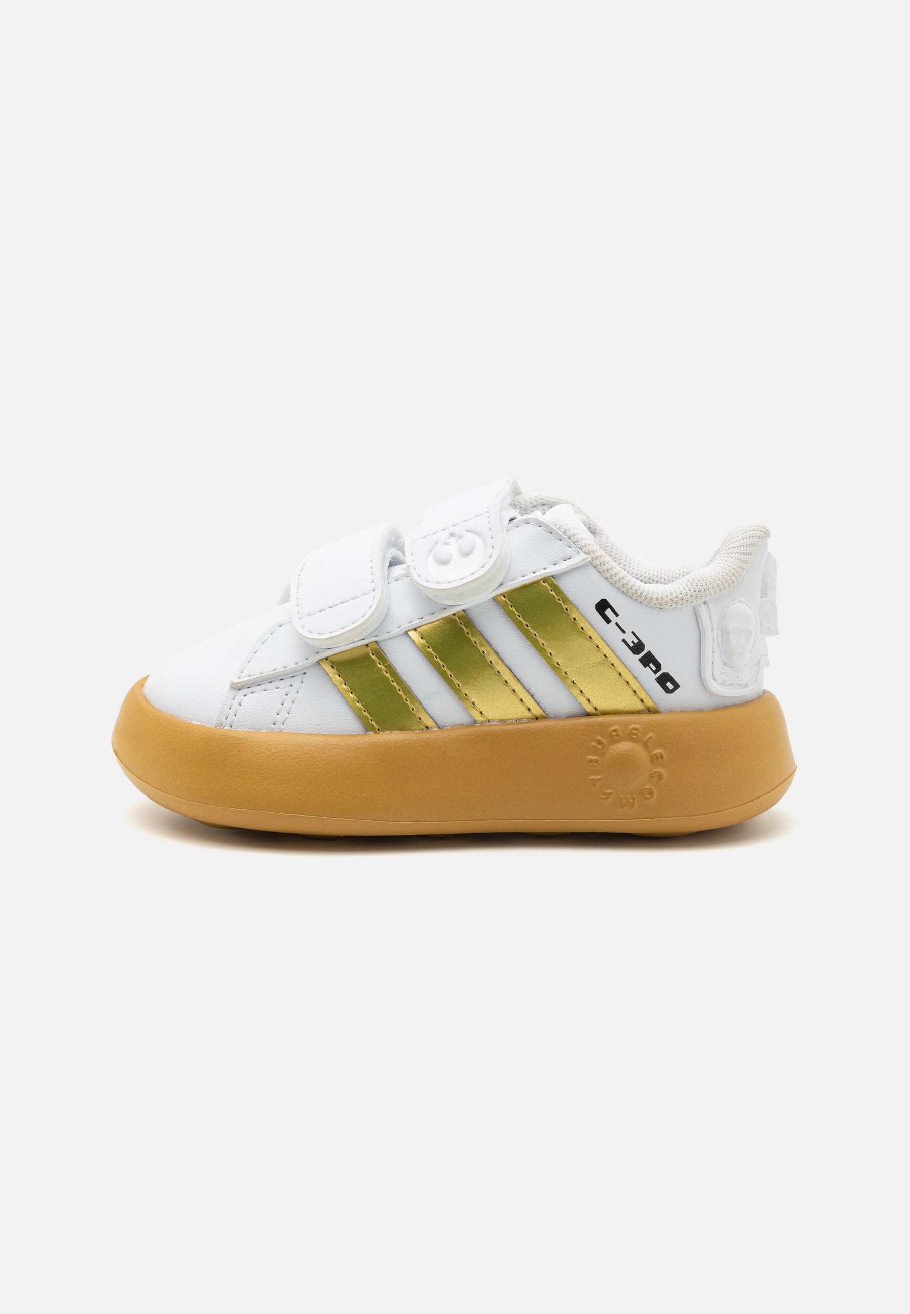 adidas Performance STAR WARS GRAND COURT 2.0 KIDS - Road running shoes -  footwear white/gold metallic/preloved bronze/white - Zalando.co.uk