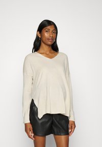 ONLY MATERNITY OLMAMALIA V-NECK - Pulover - pumice stone