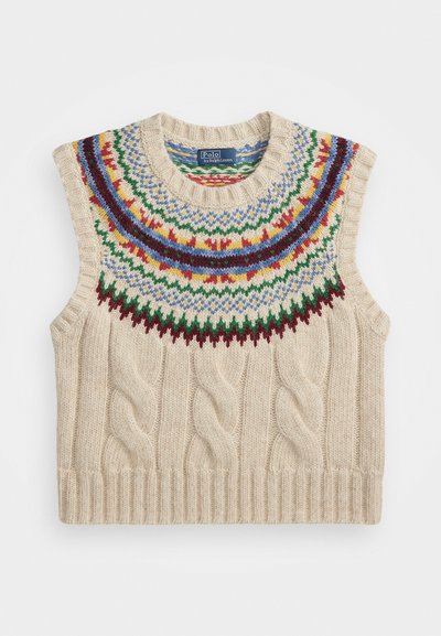 Polo Ralph Lauren FAIR ISLE YOKE SWEATER VEST - Strickpullover - off-white