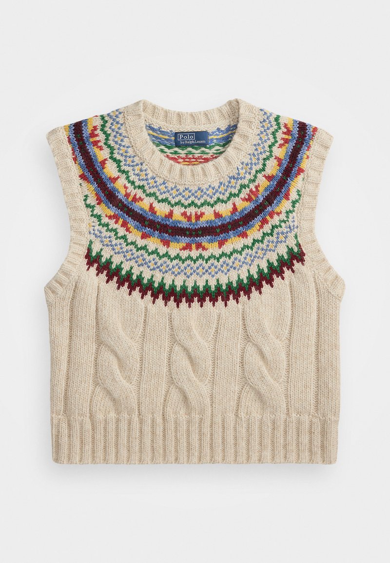 Polo Ralph Lauren FAIR ISLE YOKE SWEATER VEST - Pullover - off-white