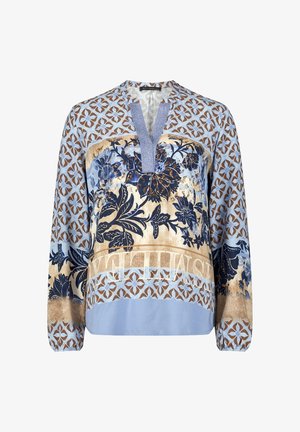 Betty Barclay, BETTY BARCLAY MIT STEHKRAGEN LONGBLUSE - Blouse - blau beige