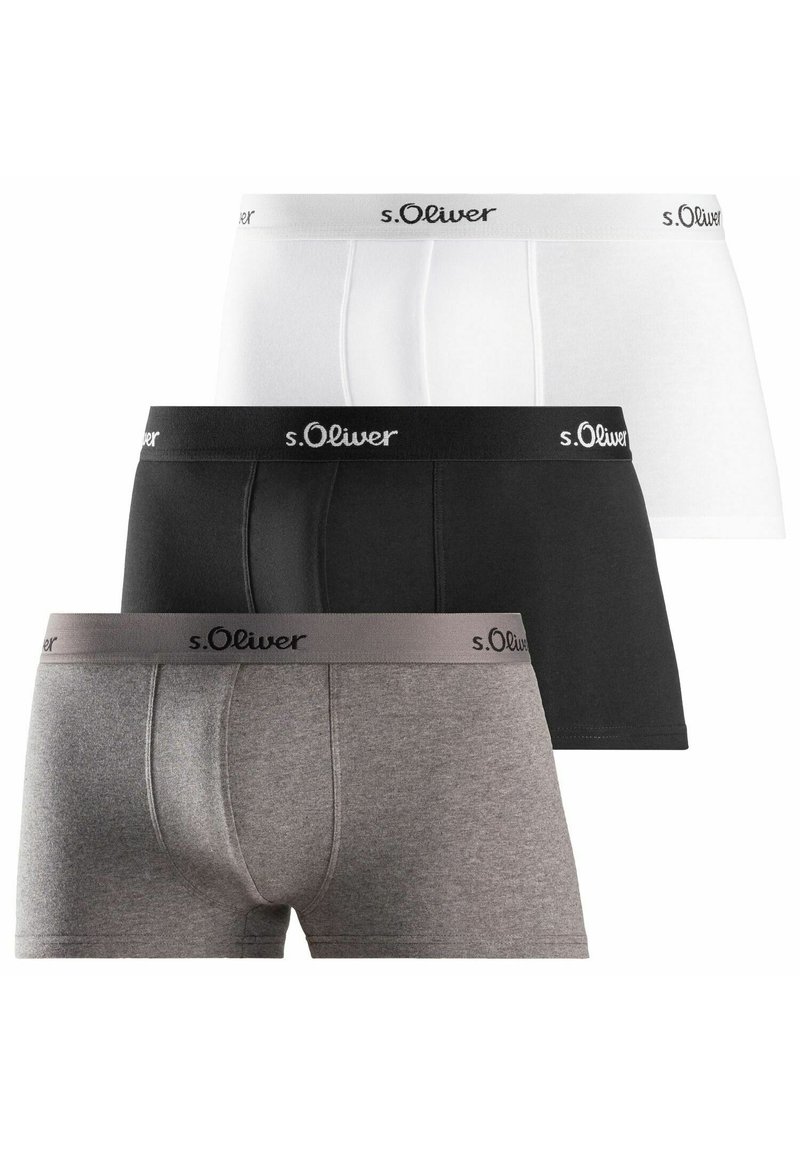 s.Oliver BASIC 3 PACK - Trunks - schwarz  grau melange  weiß