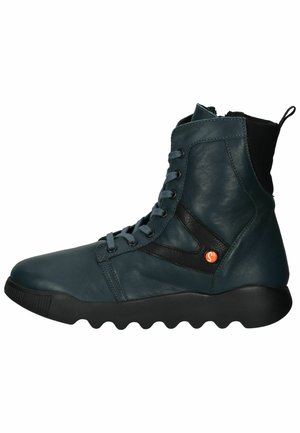 Schnürstiefelette - denimw black neoprene