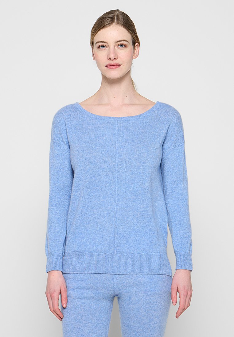 Just Cashmere Trui lichtblauw