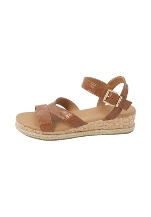 Yours Clothing, WIDE FIT SANDALS - Espadrilles - brown