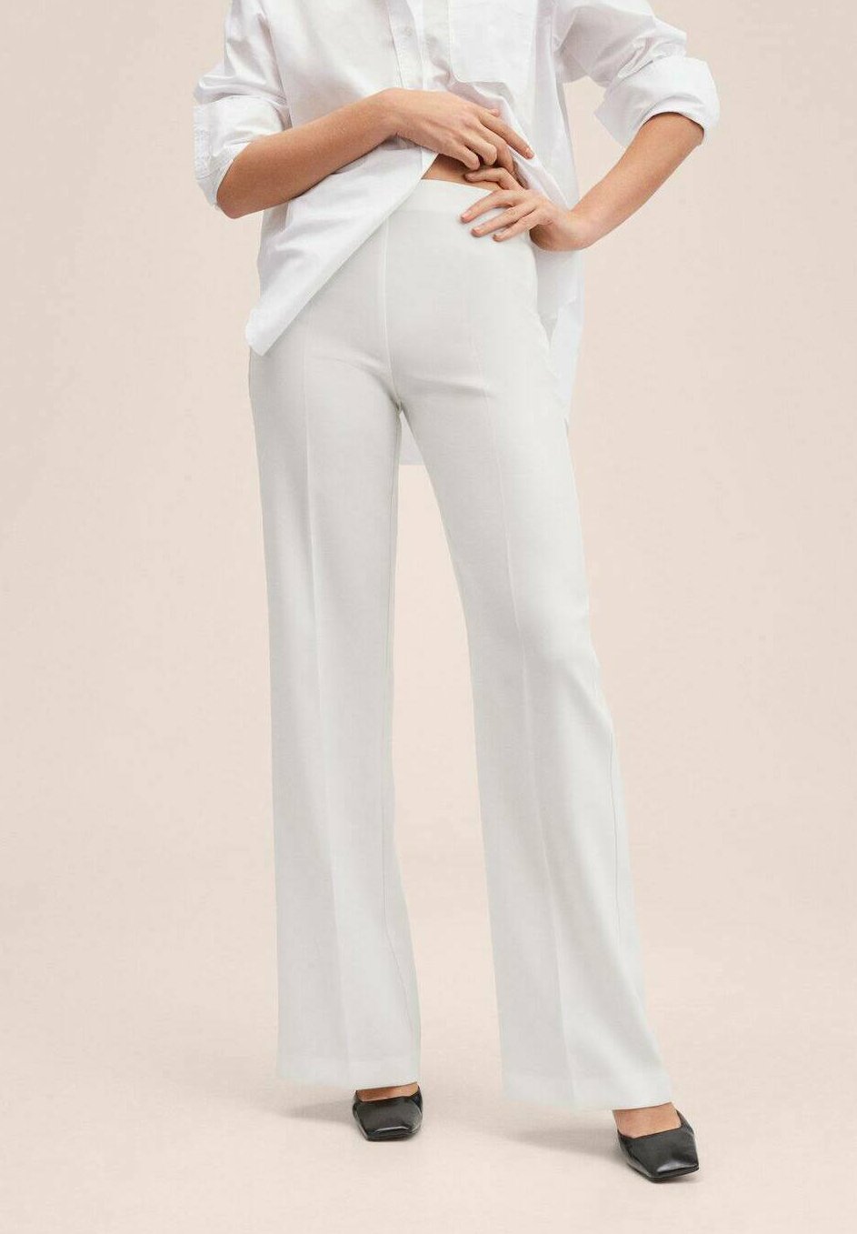 Mango PALACHIN - Broek - ecru/crème - Zalando.nl