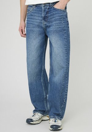 BARREL STONE À DÉCOUPES - Jean boyfriend - bleu moyen