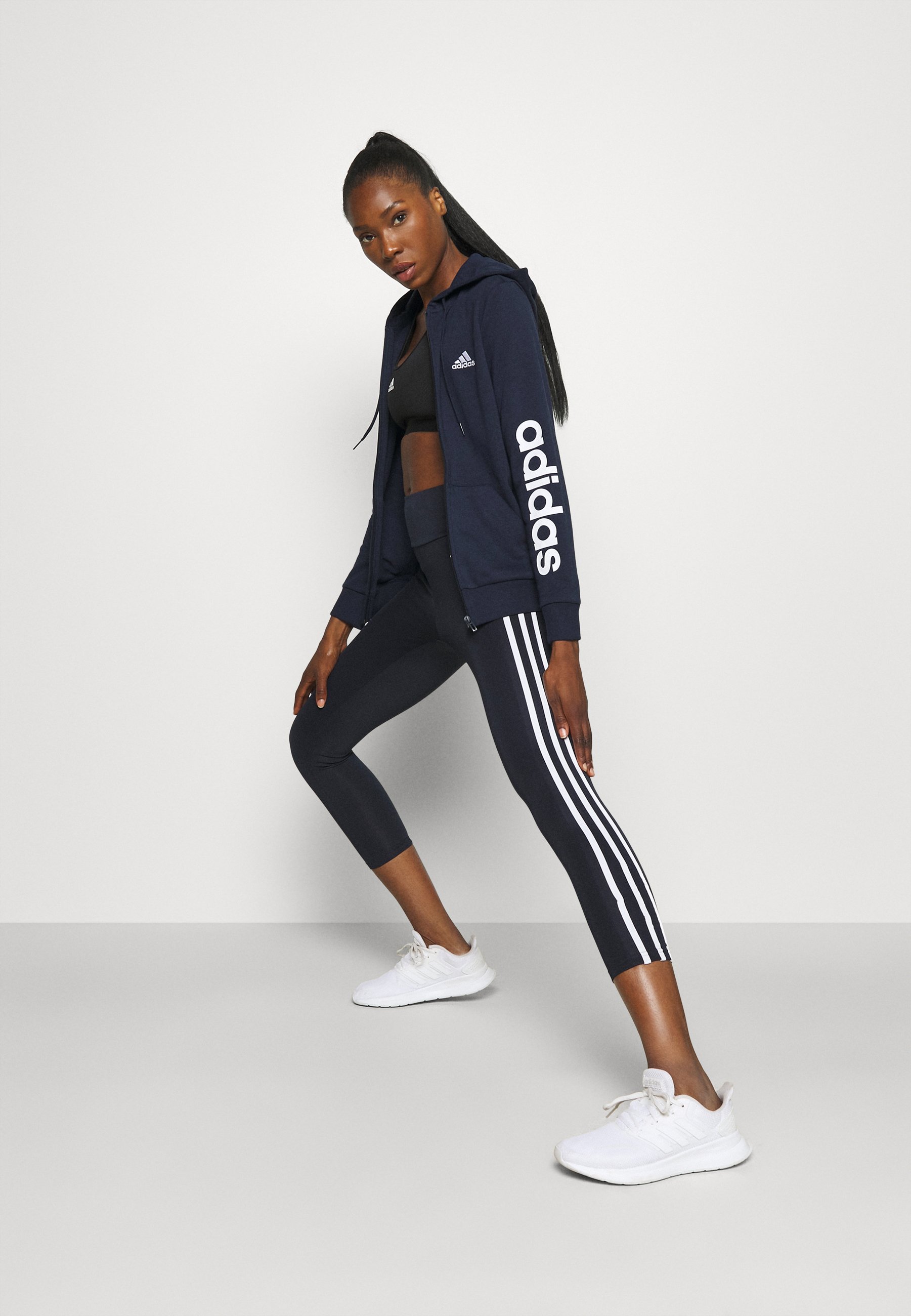 adidas Performance Sudadera con cremallera - legend ink/white/azul marino -  Zalando.es