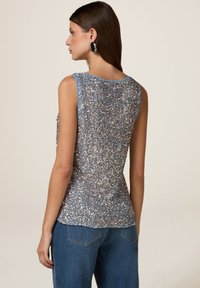 Oltre FULL PAILLETTES - Blusa - azzurro