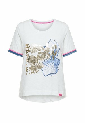 LAURASØN, SHIRT, RUNDHALS, 1/2 ARM, PRINT - Triko s potiskem - off-white
