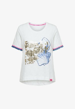 LAURASØN, SHIRT, RUNDHALS, 1/2 ARM, PRINT - Triko s potiskem - off-white
