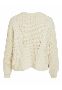 VILA Stickad tröja - beige