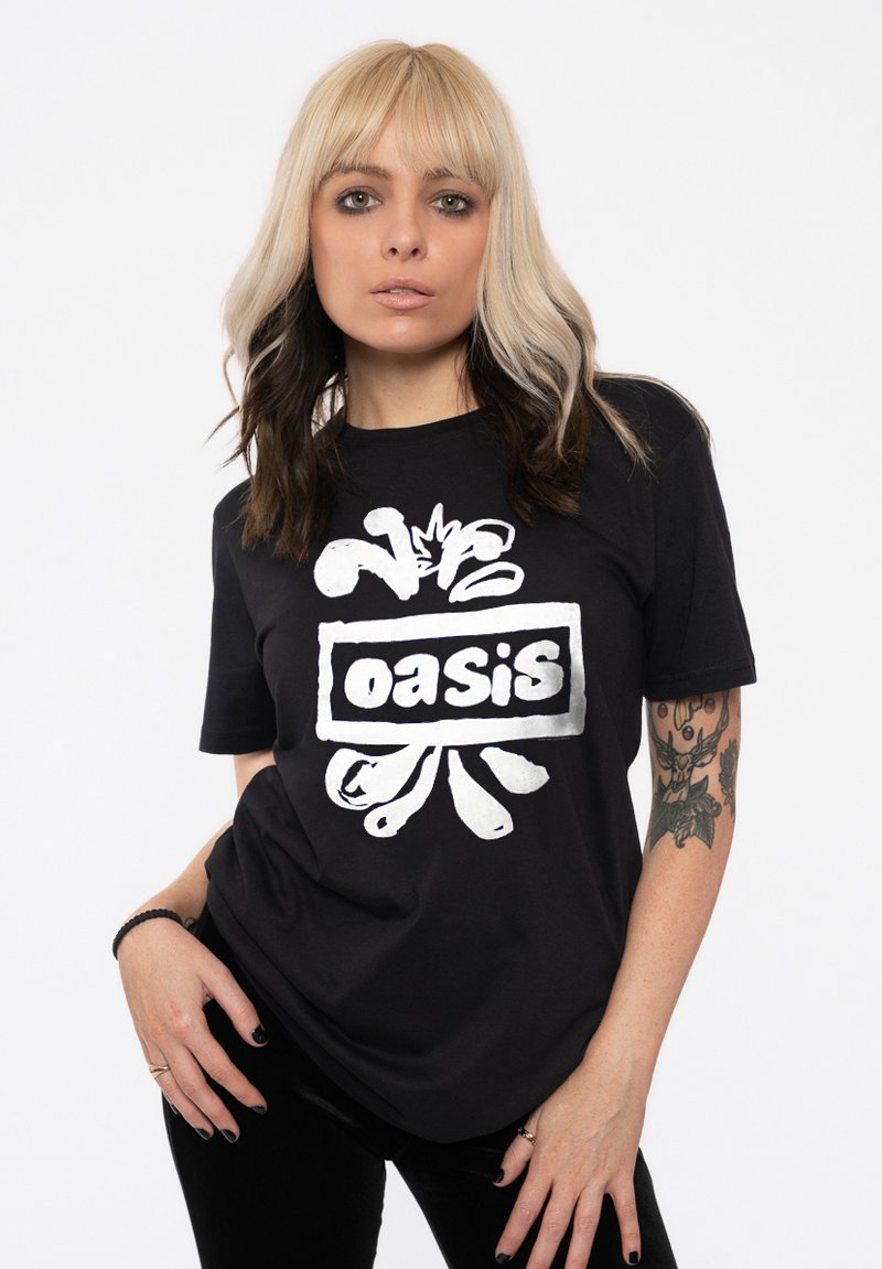Paradiso Clothing SPLAT BAND LOGO - Print T-shirt - black