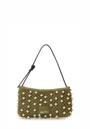 SHOULDER BEADED - Håndtasker - green olive