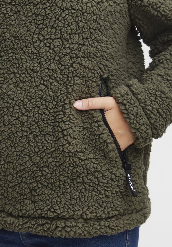 OXELINA - Fleece jumper - dusty olive3