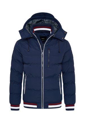 Winterjacke - navy red