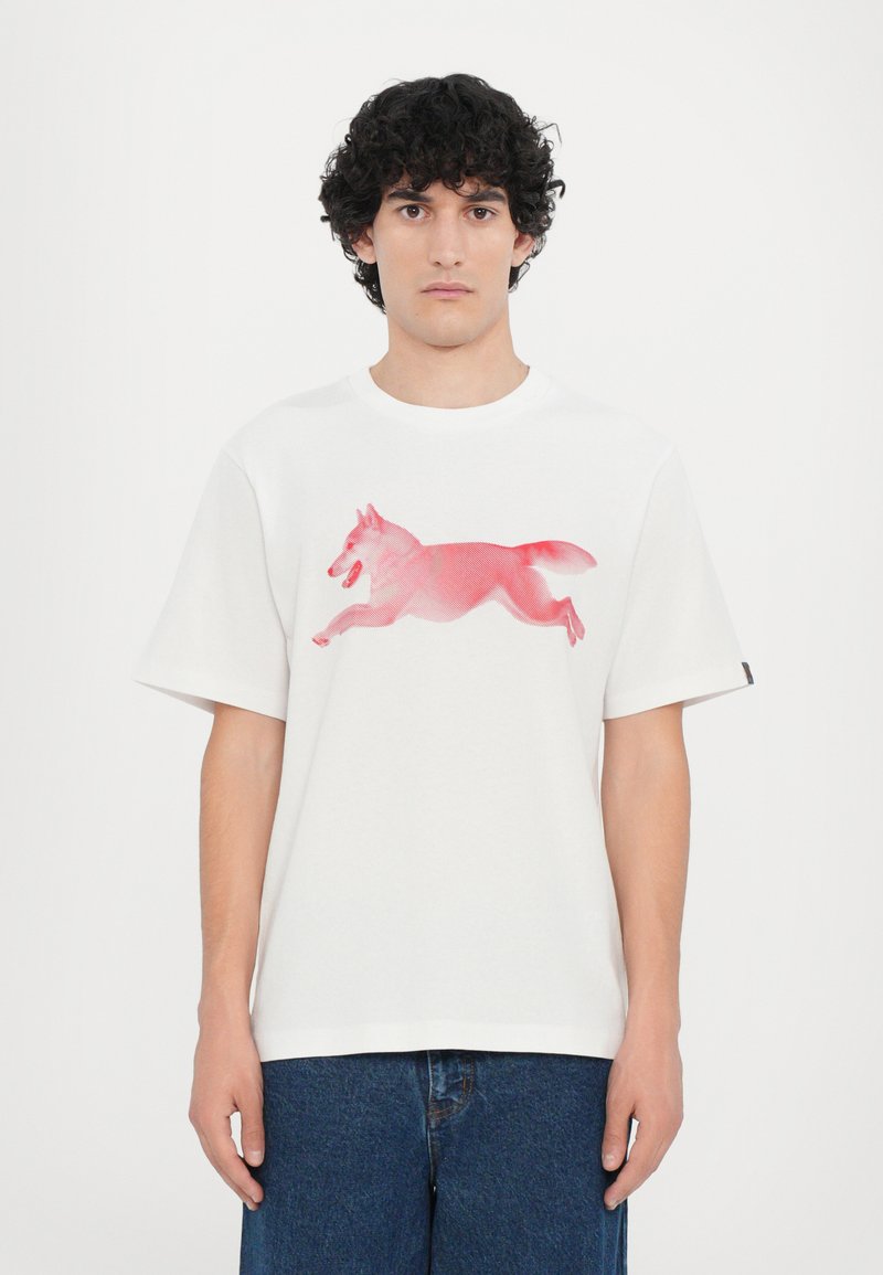 Icecream HALFTONE RUNNING DOG - Print T-shirt - white