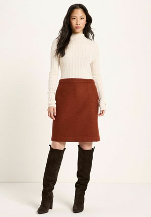 LANIUS, WALKROCK (GOTS) - A-line skirt - red mahagony