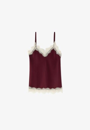 Intimissimi, CONTRASTING COLOUR - Nattøj trøjer - burgundy