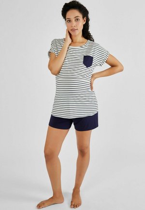 MATERNITY NURSING SHORT REGULAR FIT - Nattøj sæt - navy