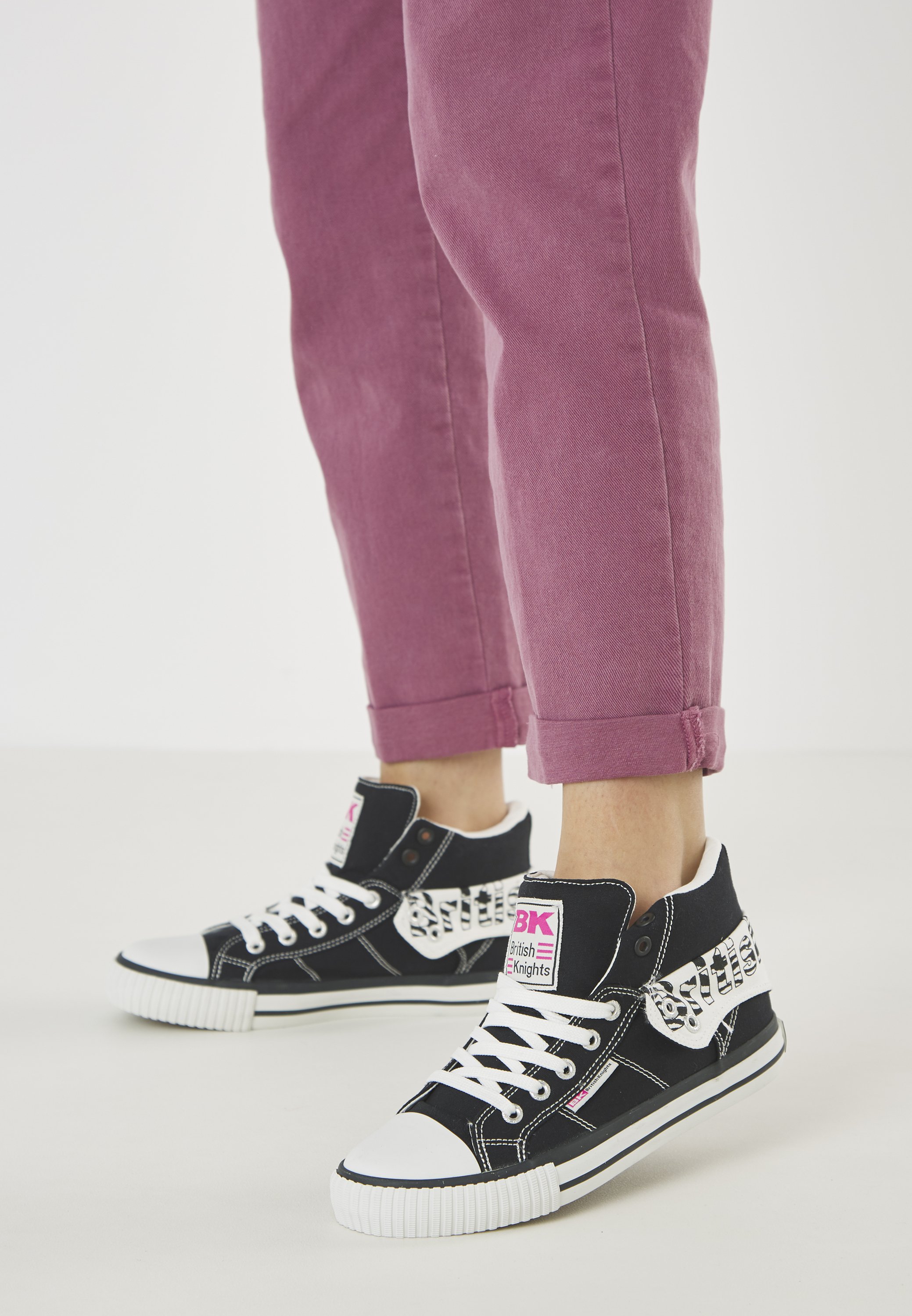British Knights ROCO - Sneakers hoog - black/zebra/Zwart - Zalando.nl