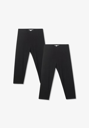 Terranova, PACK OF 2 PLAIN THREE-QUARTER - Shorts - 2x Black