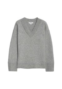 Stickad tröja - mid grey