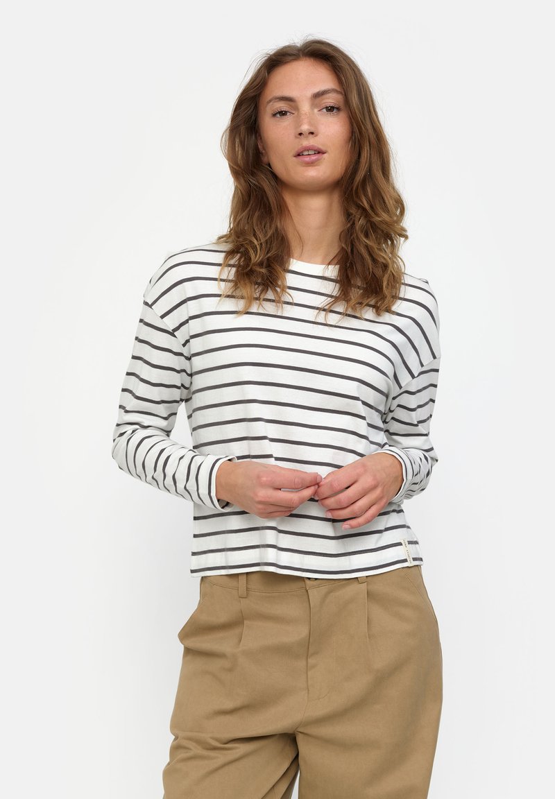 JDY JDYFRANSISKA L/S STRIPE JRS NOOS - Camiseta De Manga Larga - Black
