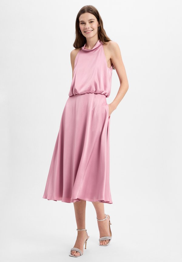 MIT STEHKRAGEN - Freizeitkleid - altrosa