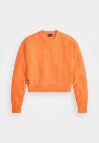 WOOL BLEND CROPPED CREWNECK JUMPER - Džemperis - mandarin orange
