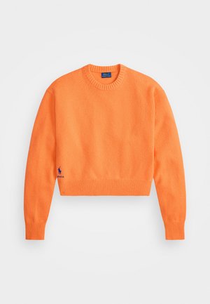 Polo Ralph Lauren WOOL BLEND CROPPED CREWNECK JUMPER - Jumper - mandarin orange