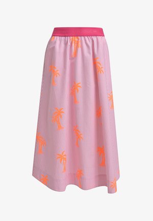 MILANO ITALY, MILANO ITALY MIDIROCK IM MUSTERMIX MIT ELASTIKBUND - A-line skirt - pink
