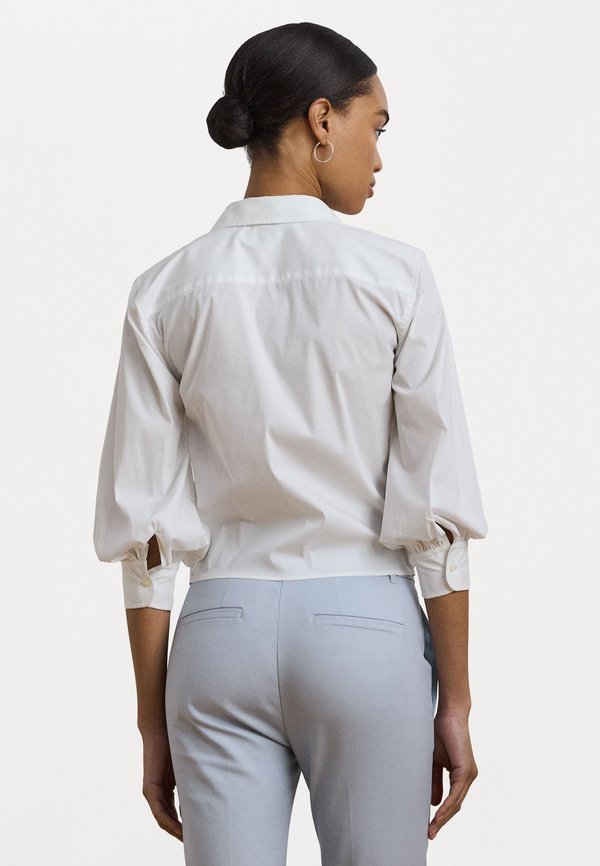 MOCHELL TIE WAIST STRETCH COTTON BLEND SHIRT - Button-down blouse3