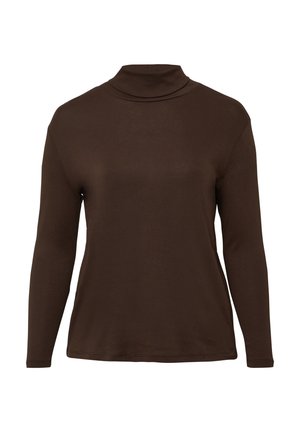 Langarmshirt - dunkelbraun