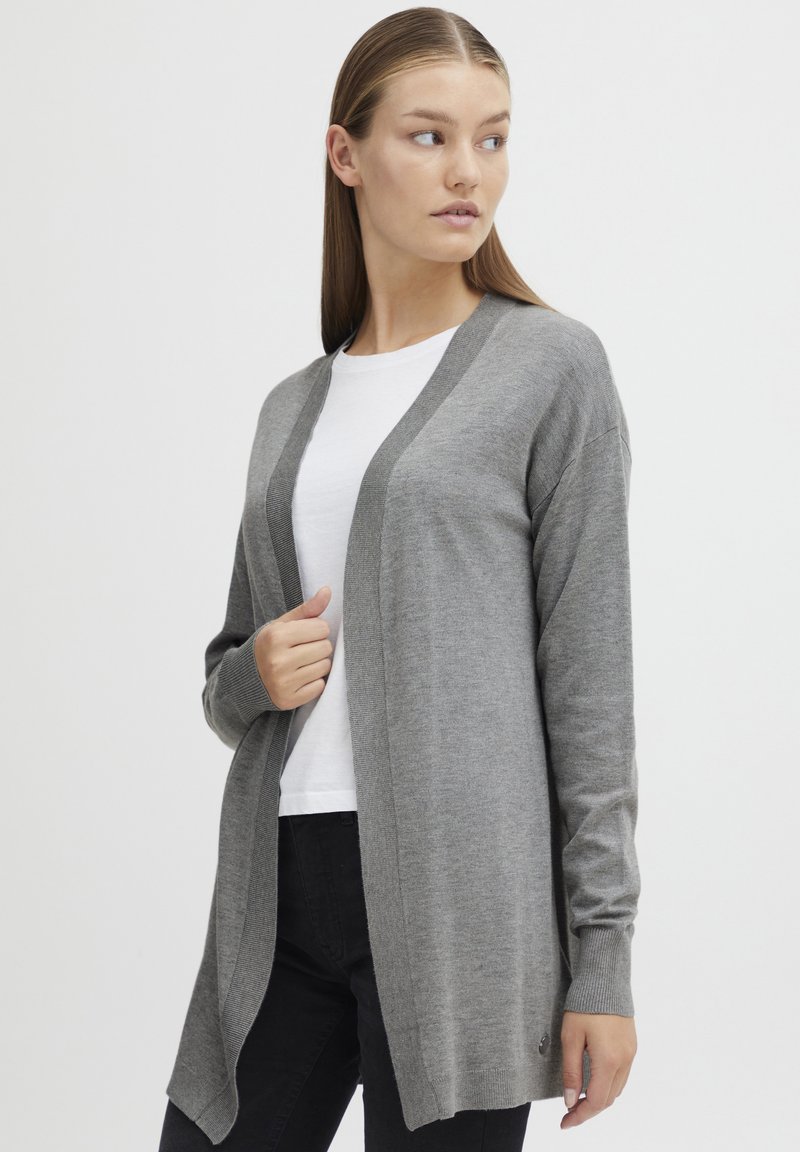 Oxmo OXKAT - Cardigan - mid grey melange