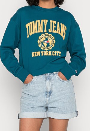 Sweater - mottled teal