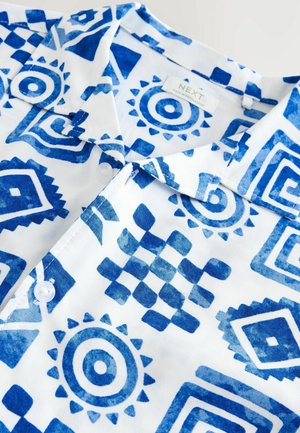 Next SHORT SLEEVE PRINTED REGULAR FIT - Camicia - blue white tile print