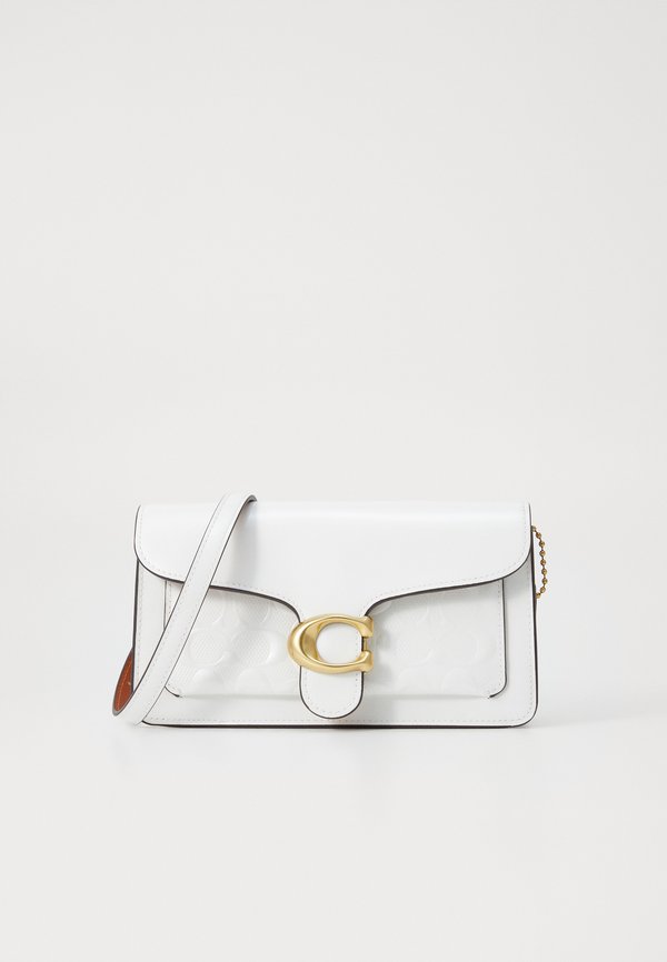 PATENT SIGNATURE TABBY CHAIN - Cross body bag - chalk