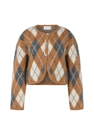 Malina, AISLINN - Gilet - camel argyle checks